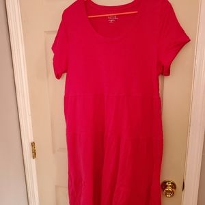 Hot pink time and tru tiered dress